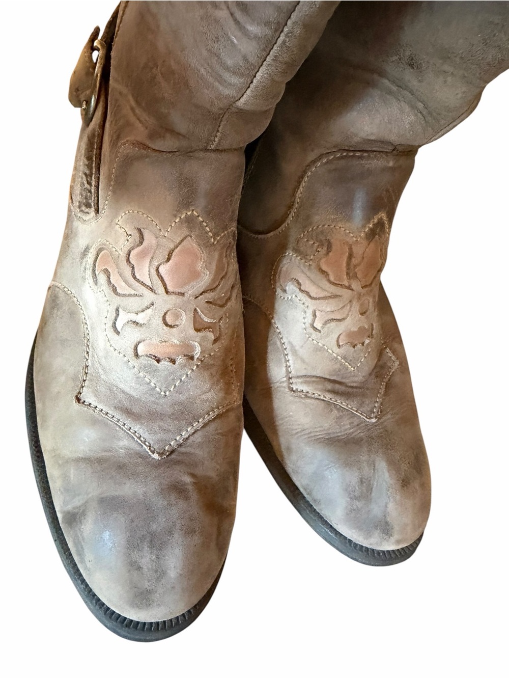 Born Montana Hand-Finished High-Quality Distressed Leather Riding Boots - Picture 3 of 10